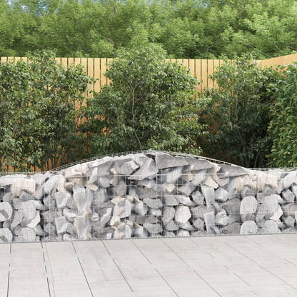 Gabionkurver buede 20 stk 400x50x60/80 cm galvanisert jern