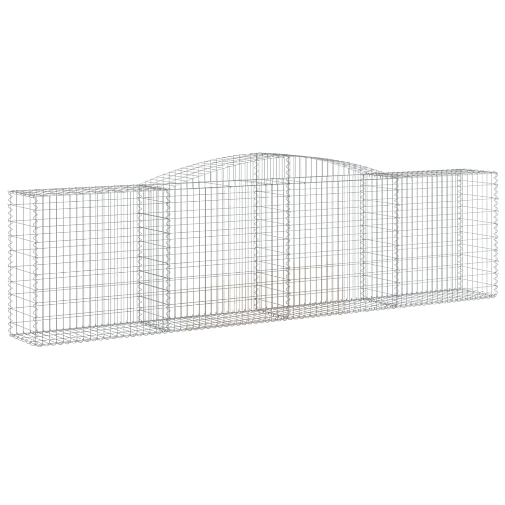 Gabionkurver buede 8 stk 400x50x100/120 cm galvanisert jern