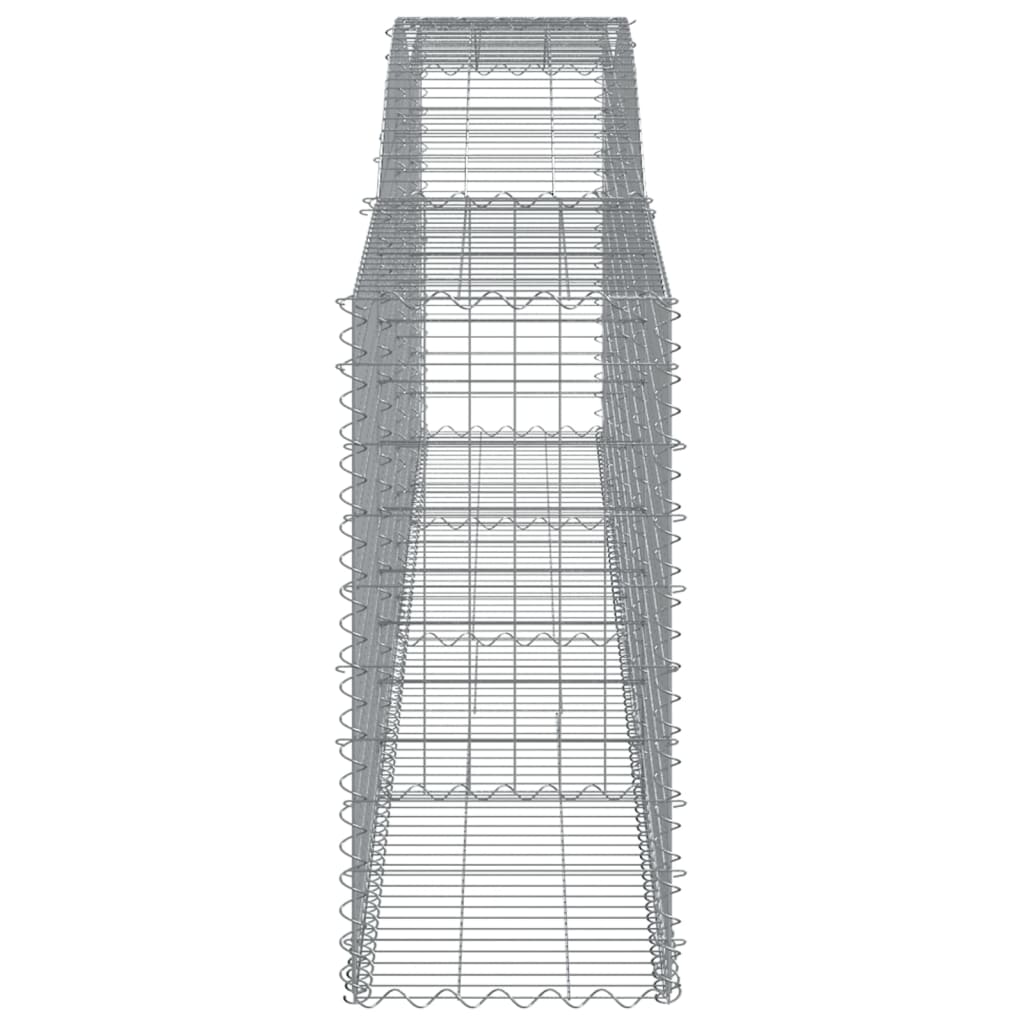 Gabionkurver buede 8 stk 400x50x100/120 cm galvanisert jern