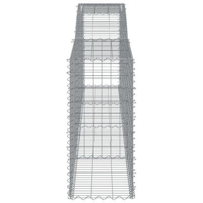 Gabionkurver buede 8 stk 400x50x100/120 cm galvanisert jern