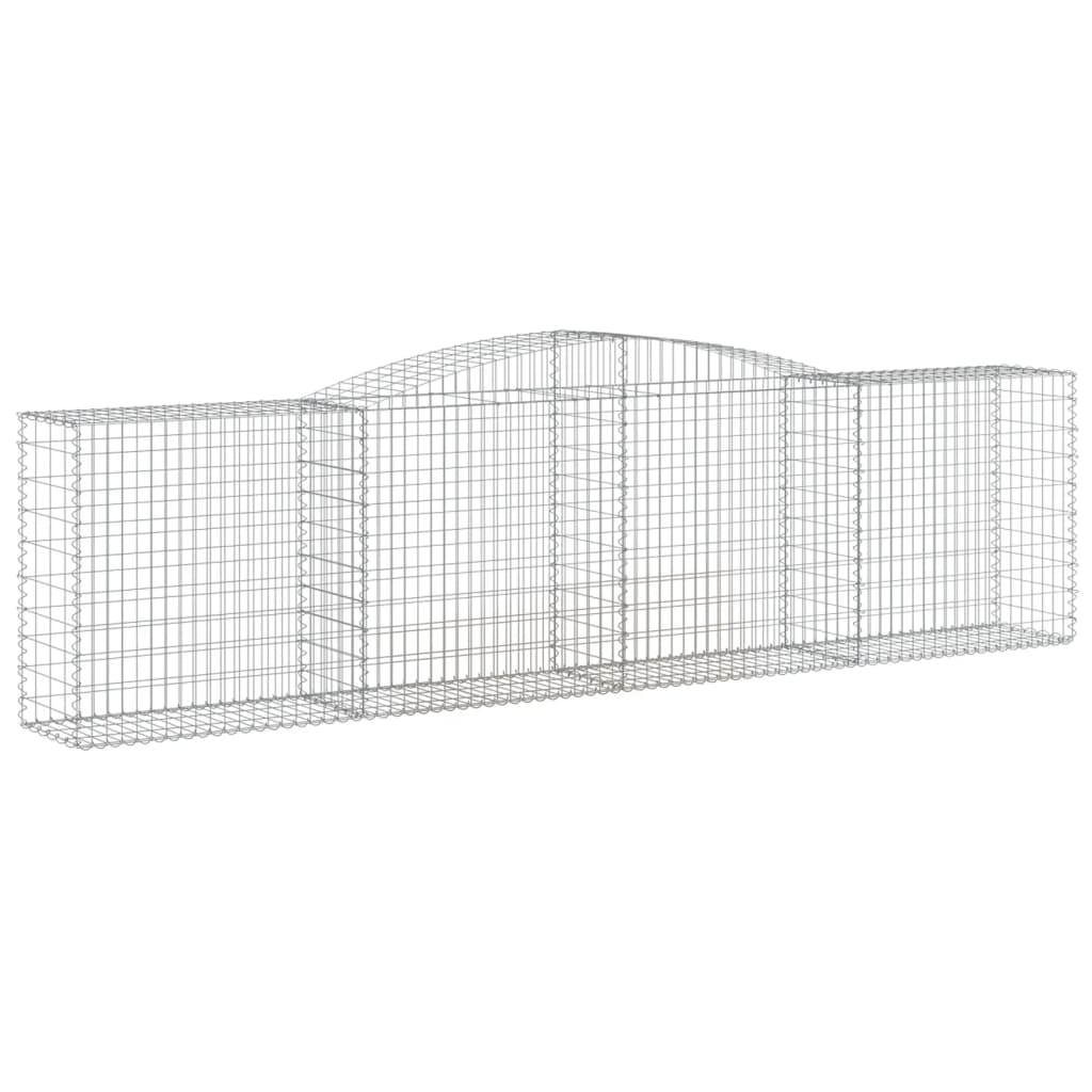 Gabionkurver buede 10 stk 400x50x100/120 cm galvanisert jern