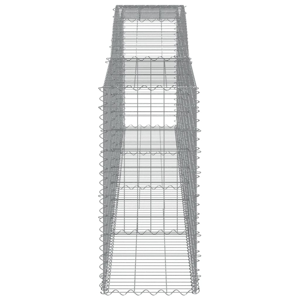 Gabionkurver buede 10 stk 400x50x100/120 cm galvanisert jern