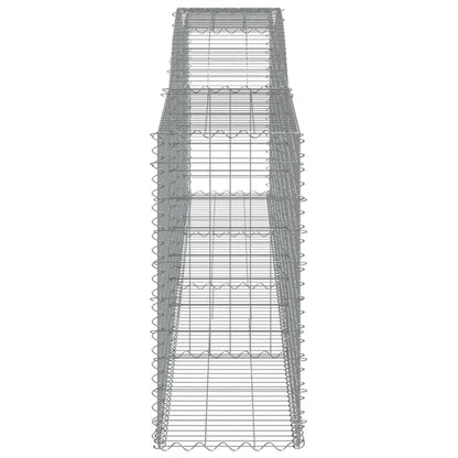 Gabionkurver buede 10 stk 400x50x100/120 cm galvanisert jern