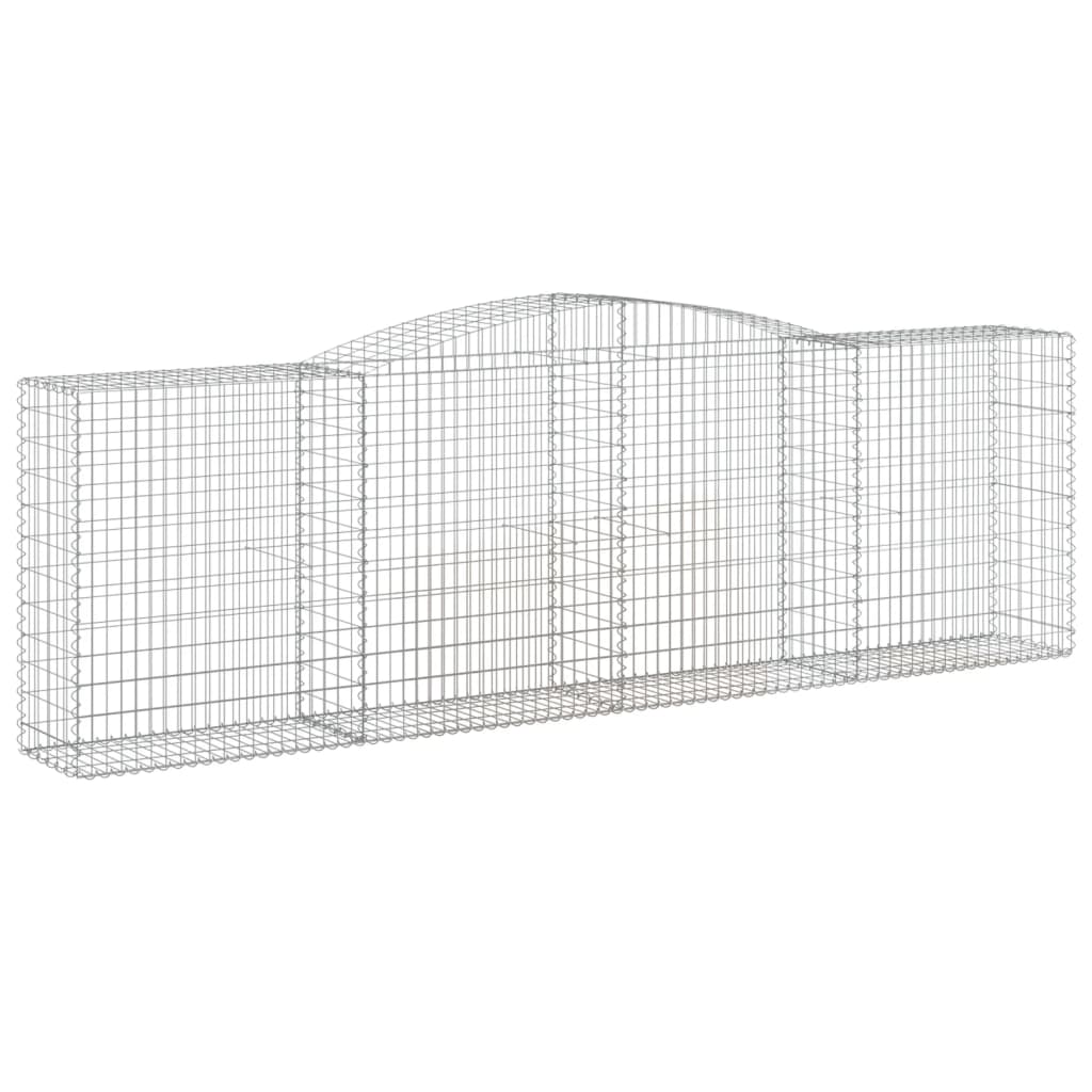 Gabionkurver buede 7 stk 400x50x120/140 cm galvanisert jern