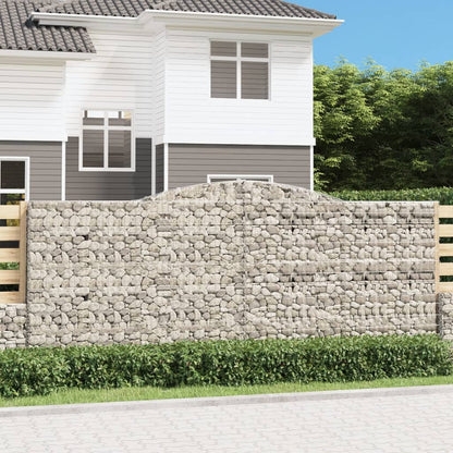 Gabionkurver buede 10 stk 400x50x160/180 cm galvanisert jern