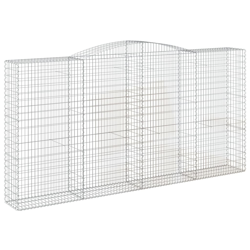 Gabionkurver buede 3 stk 400x50x200/220 cm galvanisert jern
