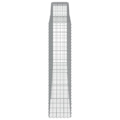 Gabionkurver buede 3 stk 400x50x200/220 cm galvanisert jern