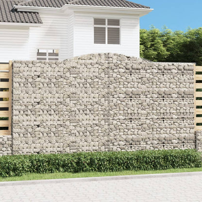 Gabionkurver buede 8 stk 400x50x220/240 cm galvanisert jern