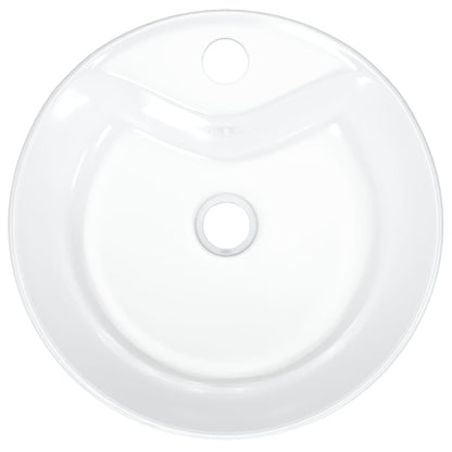 Baderomservant 40x14,5 cm keramikk rund hvit