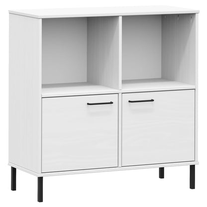 Skap Hvit med metallben 90x35x90,5 cm heltre OSLO