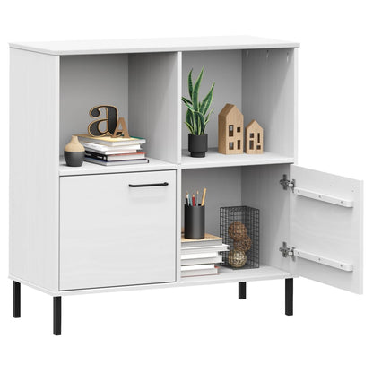 Skap Hvit med metallben 90x35x90,5 cm heltre OSLO