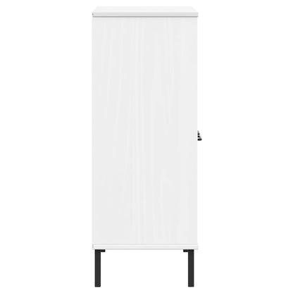 Skap Hvit med metallben 90x35x90,5 cm heltre OSLO