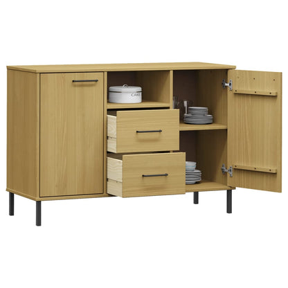 Skjenk Brun med metallben Brun 113x40x77 cm heltre OSLO