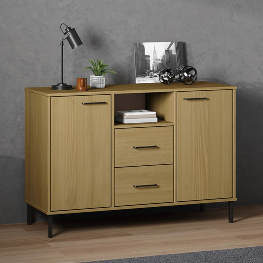 Skjenk Brun med metallben Brun 113x40x77 cm heltre OSLO