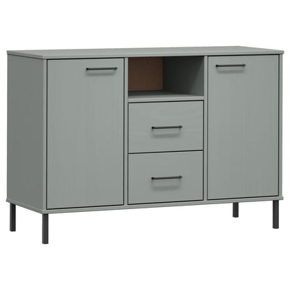 Skjenk Grå med metallben 113x40x77 cm heltre OSLO