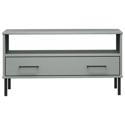 Salongbord Sofabord Grå med metallben 85x50x45 cm heltre OSLO