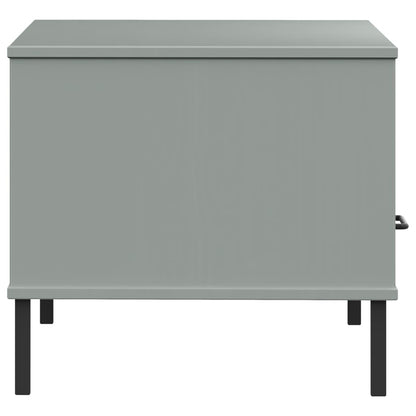 Salongbord Sofabord Grå med metallben 85x50x45 cm heltre OSLO