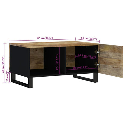 Salongbord Sofabord Tre 80x50x40 cm heltre mango og