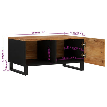 Salongbord Sofabord Tre 80x50x40 cm heltre akasie og