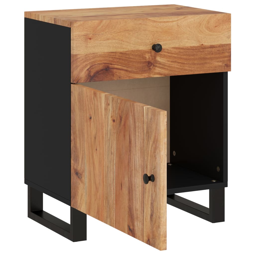 Nattbord Sengbord Tre 50x33x60 cm heltre akasie og