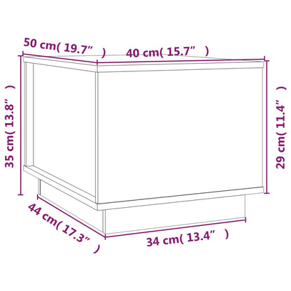 Salongbord Sofabord Hvit 40x50x35 cm heltre furu