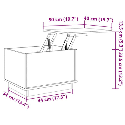 Salongbord Sofabord Svart 40x50x35 cm heltre furu