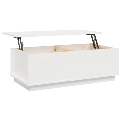 Salongbord Sofabord Hvit 100x50x35 cm heltre furu