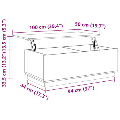 Salongbord Sofabord Brun Honningbrun 100x50x35 cm heltre furu
