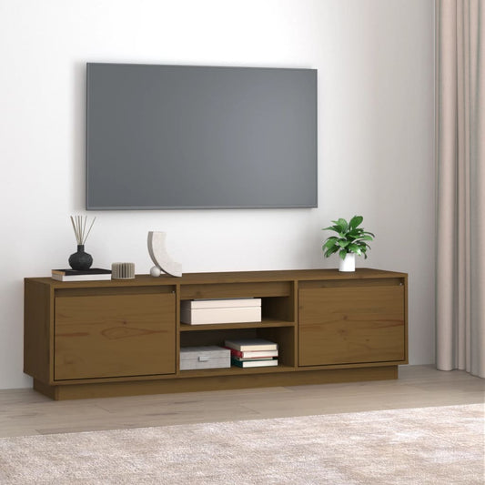 TV-Møbel Honningbrun TV-benk 140x35x40 cm heltre furu