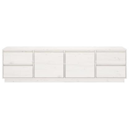 TV-Møbel Hvit TV-benk 176x37x47,5 cm heltre furu