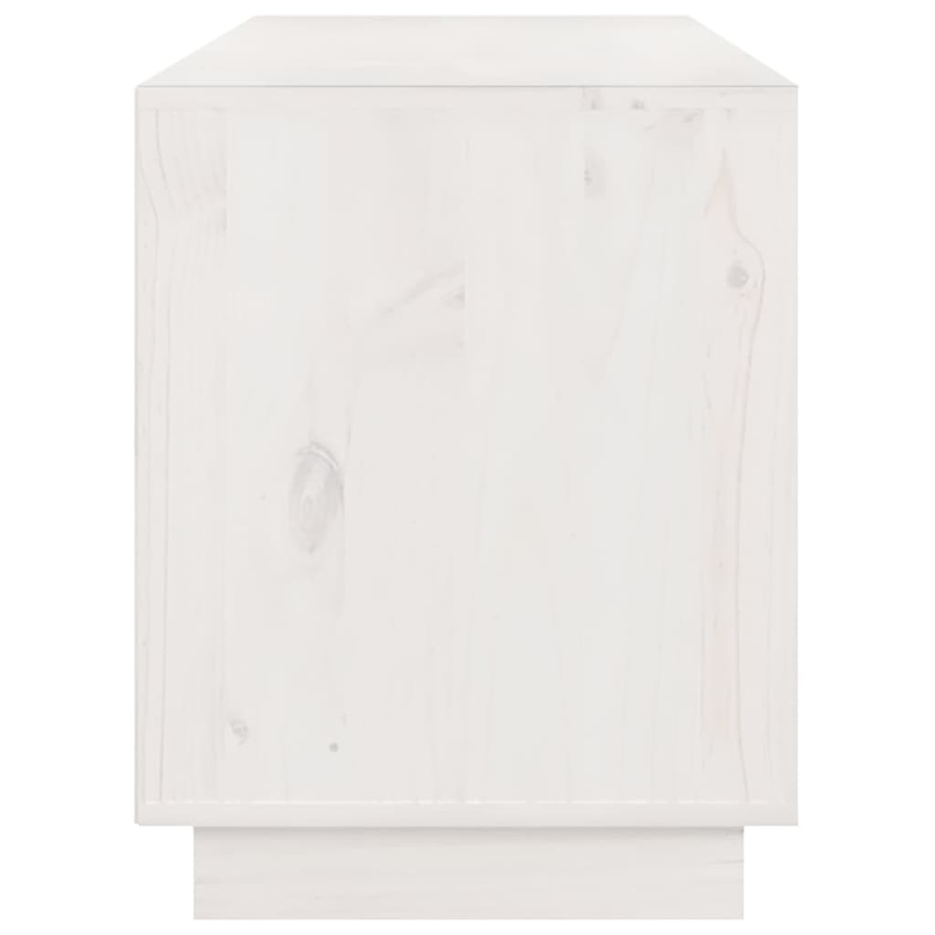 TV-Møbel Hvit TV-benk 176x37x47,5 cm heltre furu