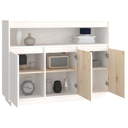 Skjenk Hvit 104,5x34x80 cm heltre furu