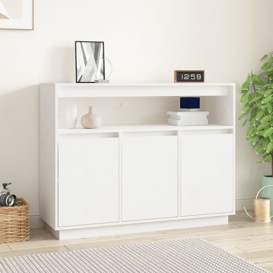 Skjenk Hvit 104,5x34x80 cm heltre furu