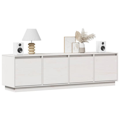 TV-Møbel Hvit TV-benk 156x37x45 cm heltre furu