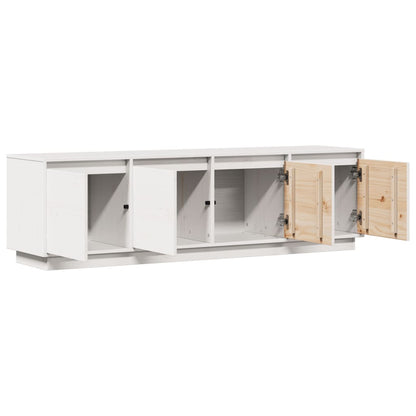 TV-Møbel Hvit TV-benk 156x37x45 cm heltre furu