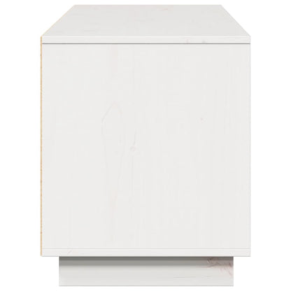 TV-Møbel Hvit TV-benk 156x37x45 cm heltre furu