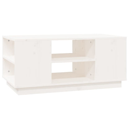 Salongbord Sofabord Hvit 90x49x40,5 cm heltre furu