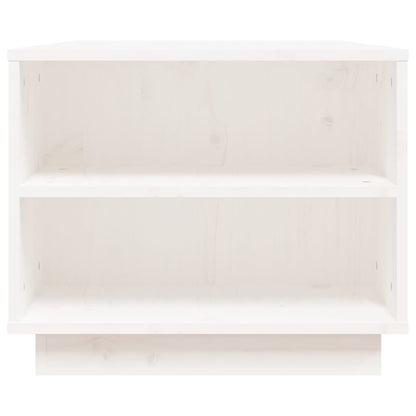 Salongbord Sofabord Hvit 90x49x40,5 cm heltre furu