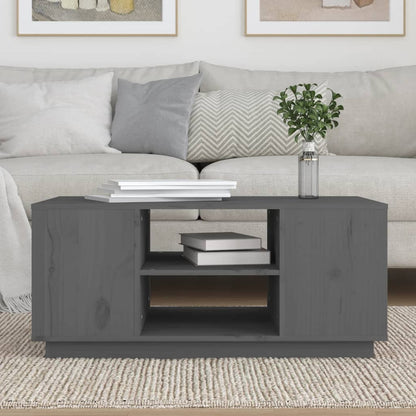 Salongbord Sofabord Grå 90x49x40,5 cm heltre furu