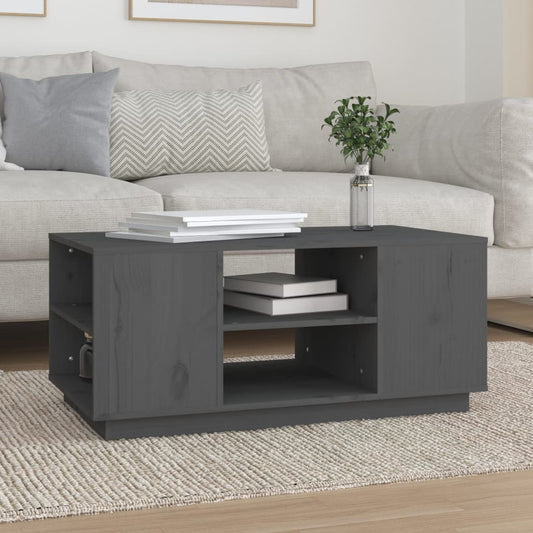 Salongbord Sofabord Grå 90x49x40,5 cm heltre furu