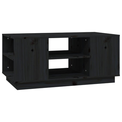 Salongbord Sofabord Svart 90x49x40,5 cm heltre furu