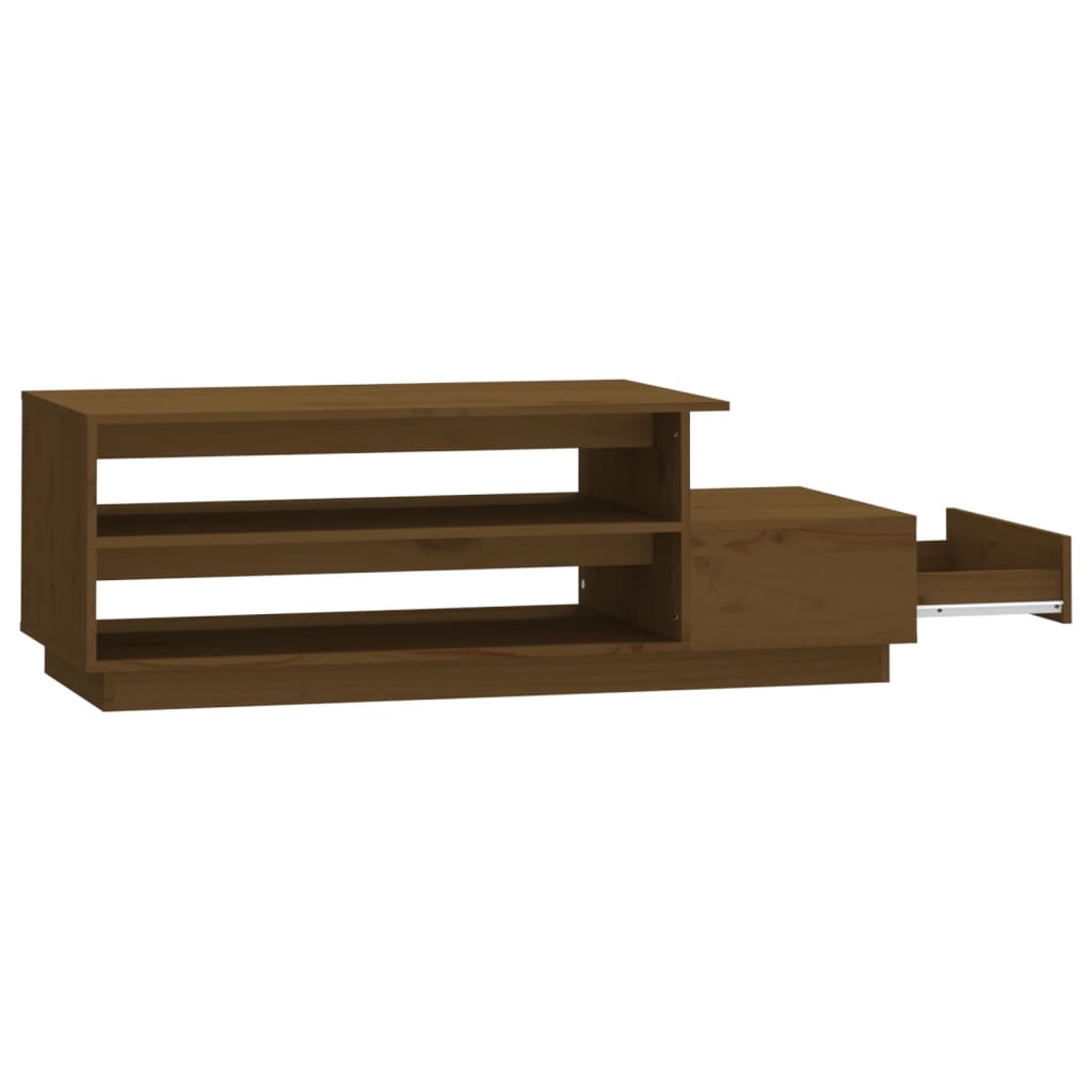 Salongbord Sofabord Brun Honningbrun 120x50x40,5 cm heltre furu