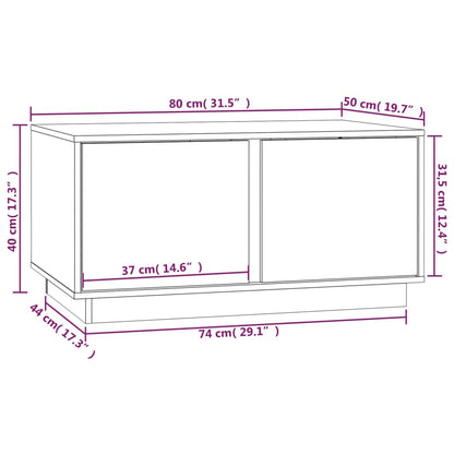 Salongbord Sofabord Grå 80x50x40 cm heltre furu