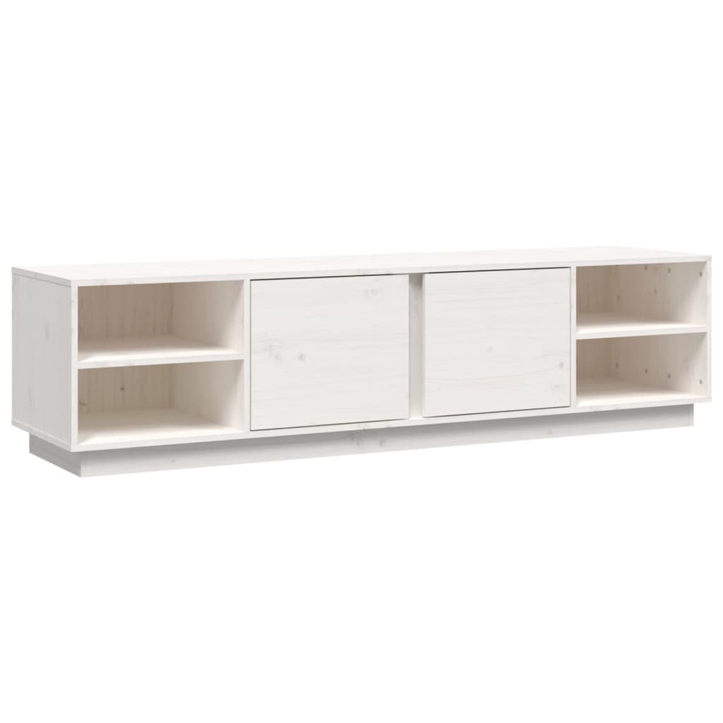 TV-Møbel Hvit TV-benk 156x40x40 cm heltre furu