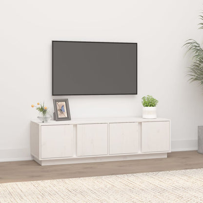 TV-Møbel Hvit TV-benk 140x40x40 cm heltre furu