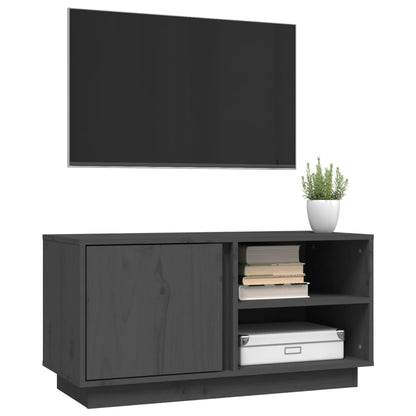 TV-Møbel Grå Tv-benk 80x35x40,5 cm heltre furu