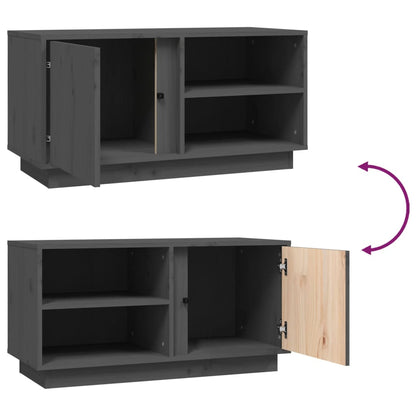 TV-Møbel Grå Tv-benk 80x35x40,5 cm heltre furu