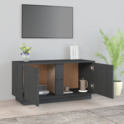 TV-Møbel Grå Tv-benk 80x35x40,5 cm heltre furu