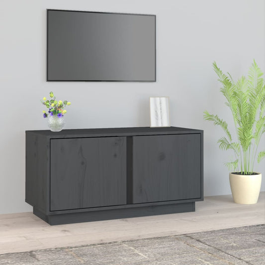 TV-Møbel Grå Tv-benk 80x35x40,5 cm heltre furu