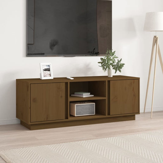 TV-Møbel Honningbrun TV-benk 110x35x40,5 cm heltre furu
